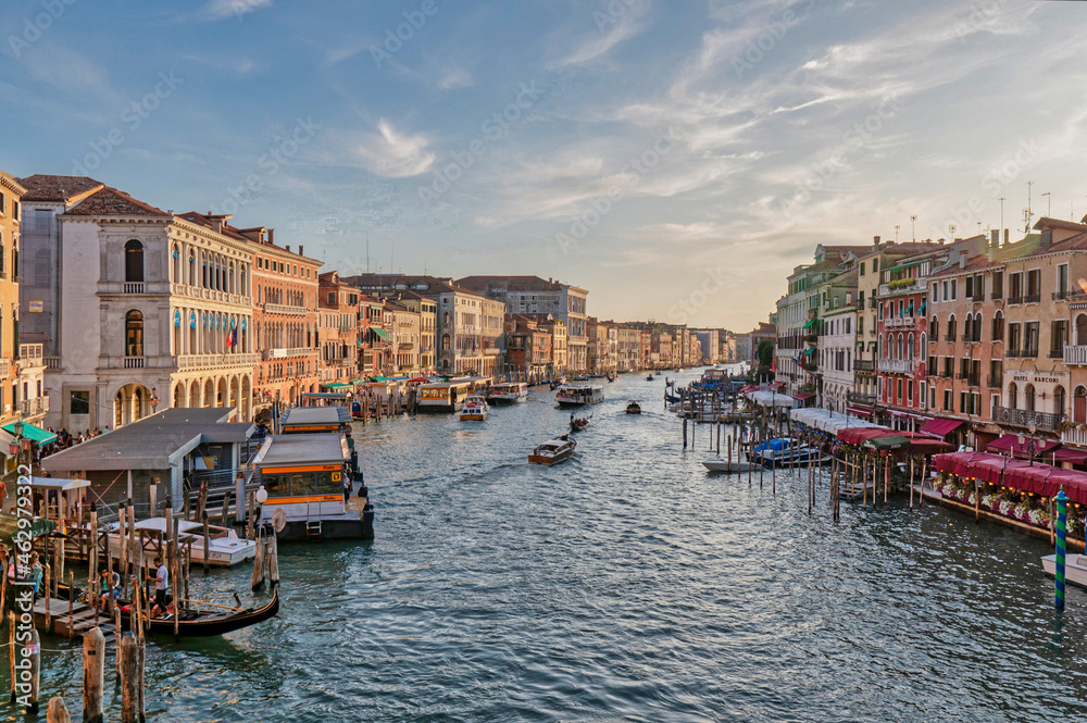 ヴェネチアの大運河の美しい風景