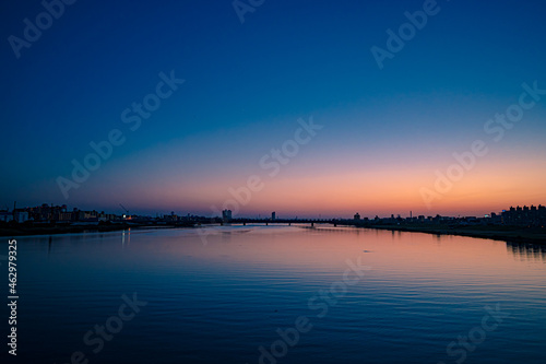 淀川の夕景