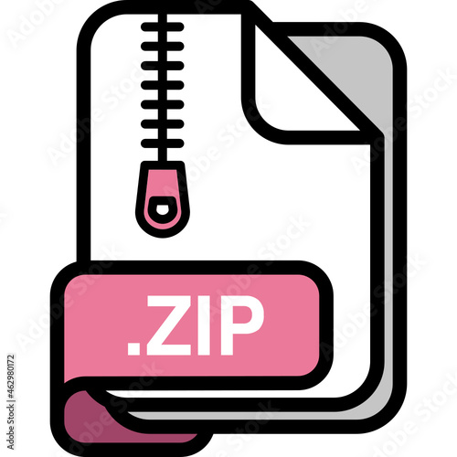 zip file line icon