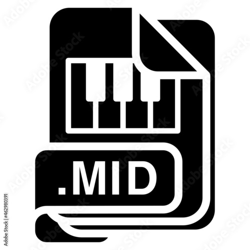 mid file glyph icon