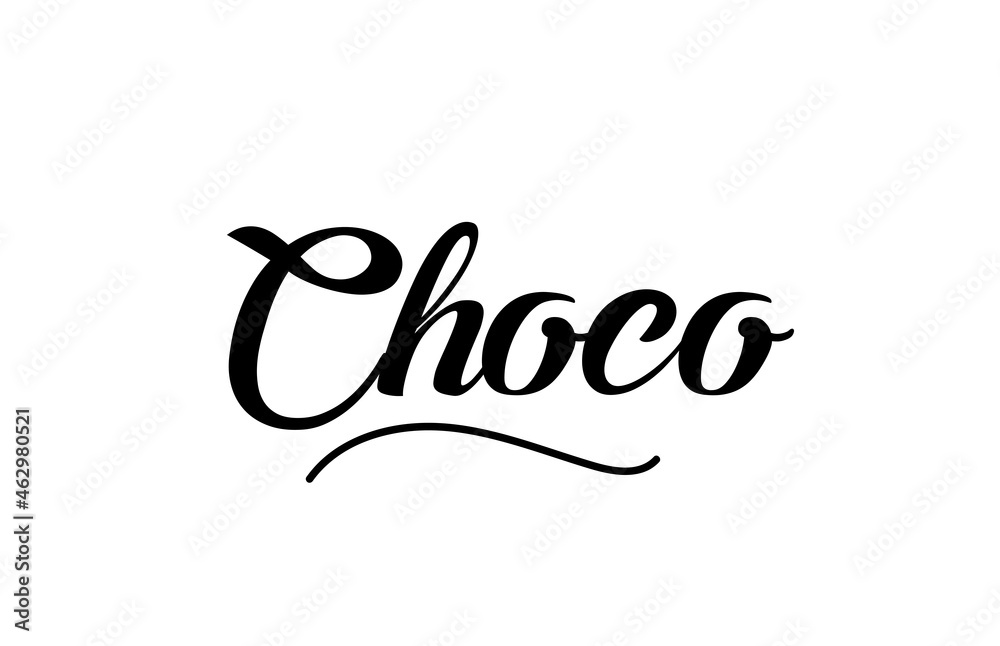 Choco hand written text word for design. Can be used for a logo Choco hand written text word for design. Can be used for a logo