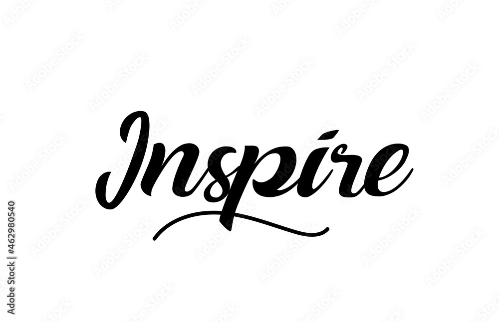 Inspire hand written text word for design. Can be used for a logo