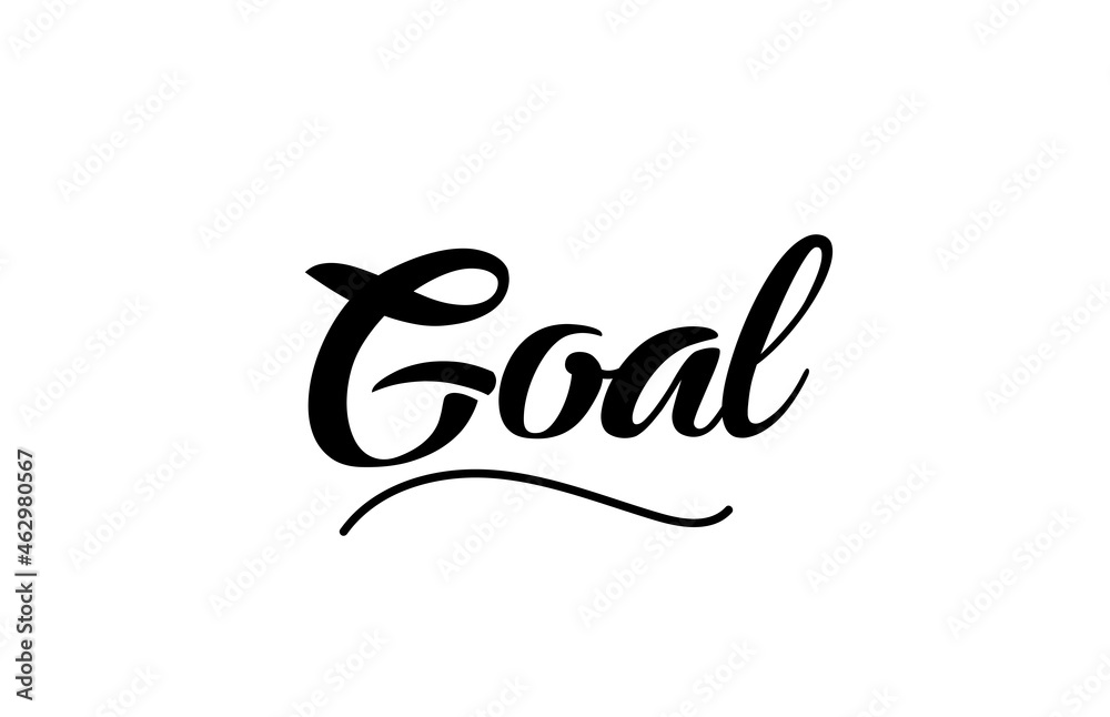 Goal hand written text word for design. Can be used for a logo Goal hand written text word for design. Can be used for a logo