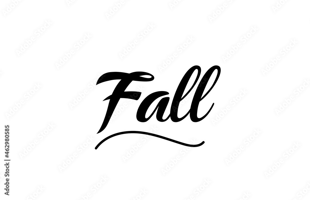 Fall hand written text word for design. Can be used for a logo Fall hand written text word for design. Can be used for a logo
