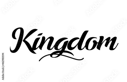Kingdom hand written text word for design. Can be used for a logo