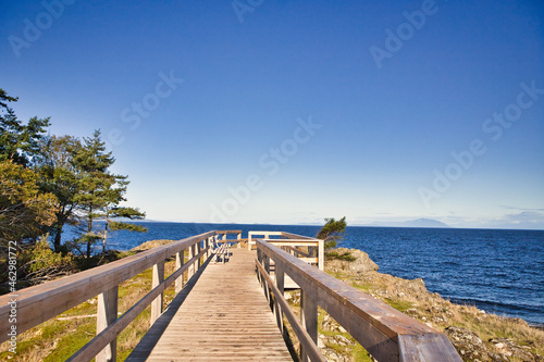 Footbridge at Neck Point Park, Nanaimo, Vancouver Island, Bc.  © JoelBourgoin