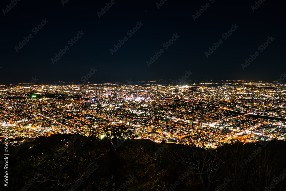 札幌のもいわ山からの絶景夜景