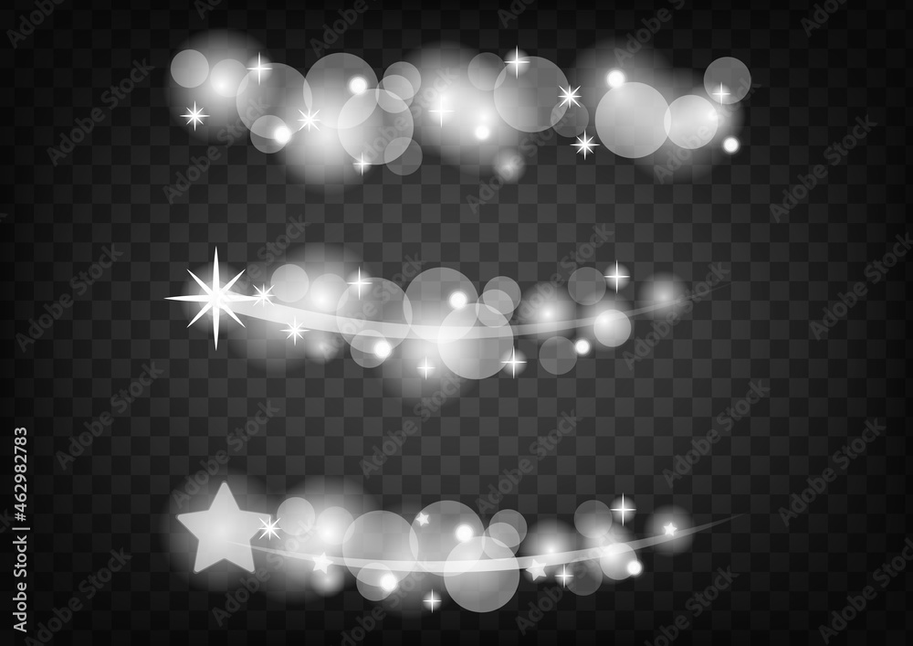 光 キラキラ 効果 背景 素材 セット Stock Vector Adobe Stock