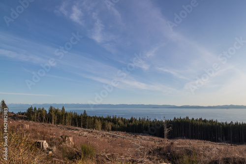 view of Juan de Fuca Strait from Vancouver Island