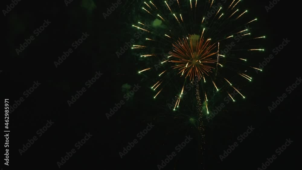Fireworks display at night over the Arizona Mining Town in Jerome, Arizona Fireworks display at night over the Arizona Mining Town in Jerome, Arizona