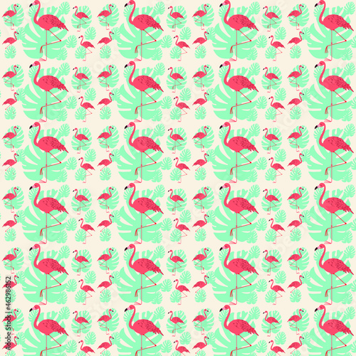 seamless pattern with flamingo