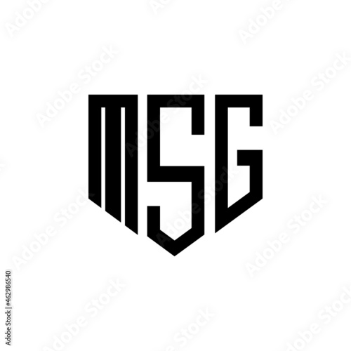 MSG letter logo design with white background in illustrator, vector logo modern alphabet font overlap style. calligraphy designs for logo, Poster, Invitation, etc.