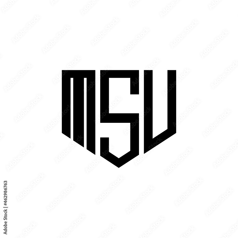 MSU letter logo design with white background in illustrator, vector logo  modern alphabet font overlap style. calligraphy designs for logo, Poster,  Invitation, etc. vector de Stock | Adobe Stock
