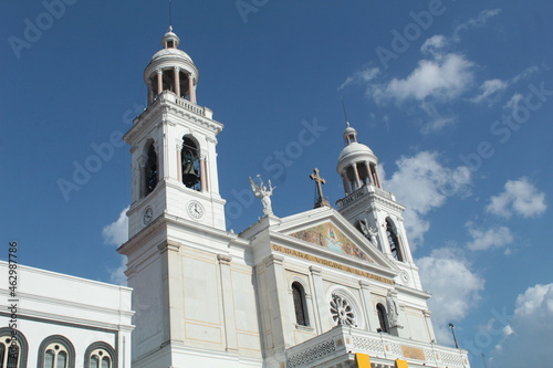 Facade of the Church of Our Lady of Nazaré, in the center of the city of Belém PA, Brazil photo