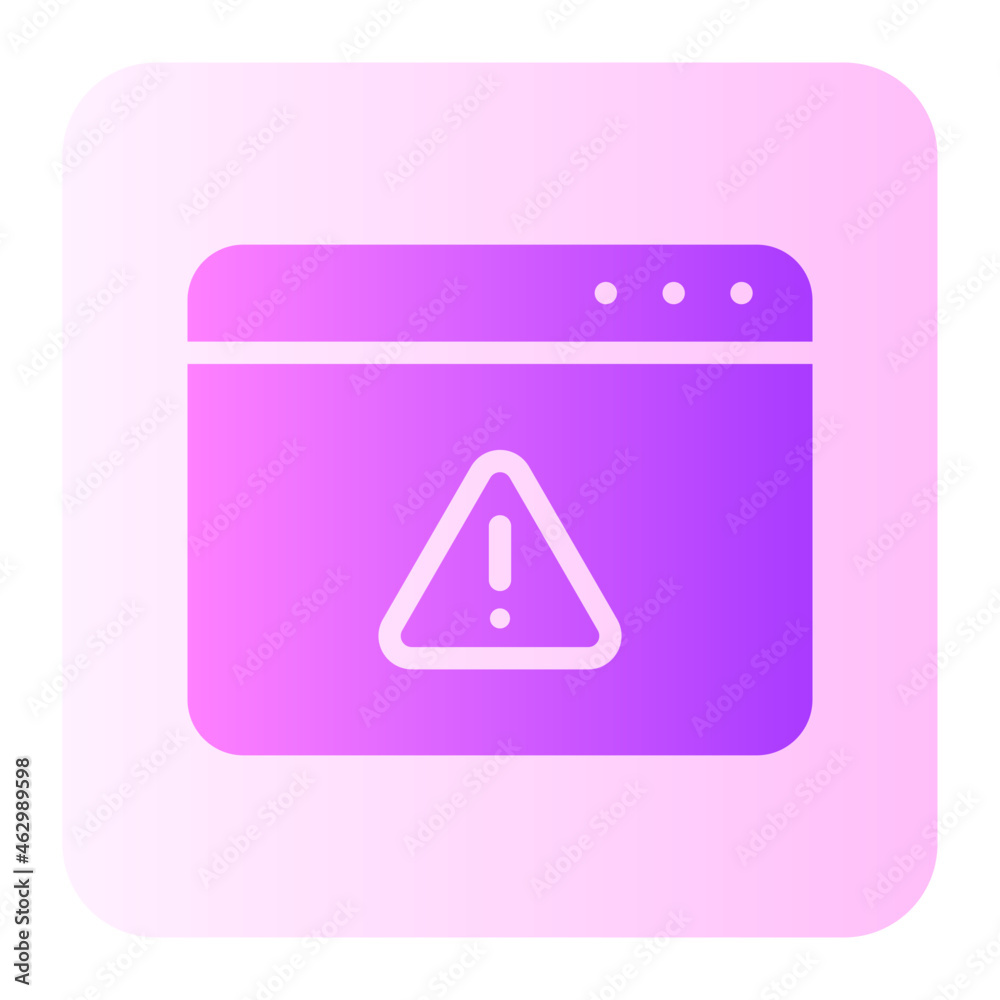 web warning gradient icon web warning gradient icon