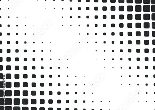 Abstract black and white dots halftone background