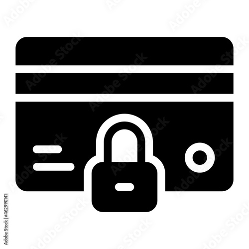 card lock glyph icon