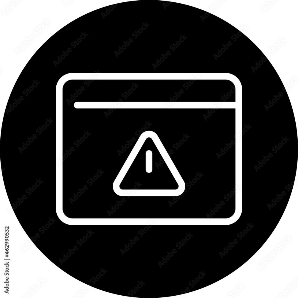 web warning glyph icon web warning glyph icon