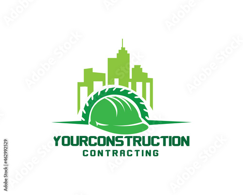 construction logo helmet icon logo