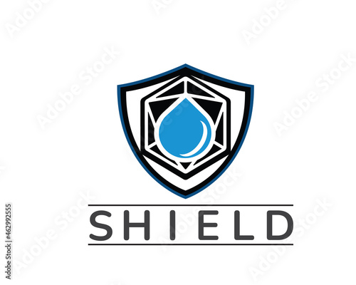 shield logo dice logo water logo vector line art