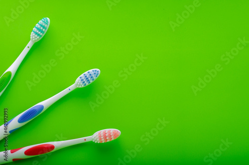Higiene dental fondo verde