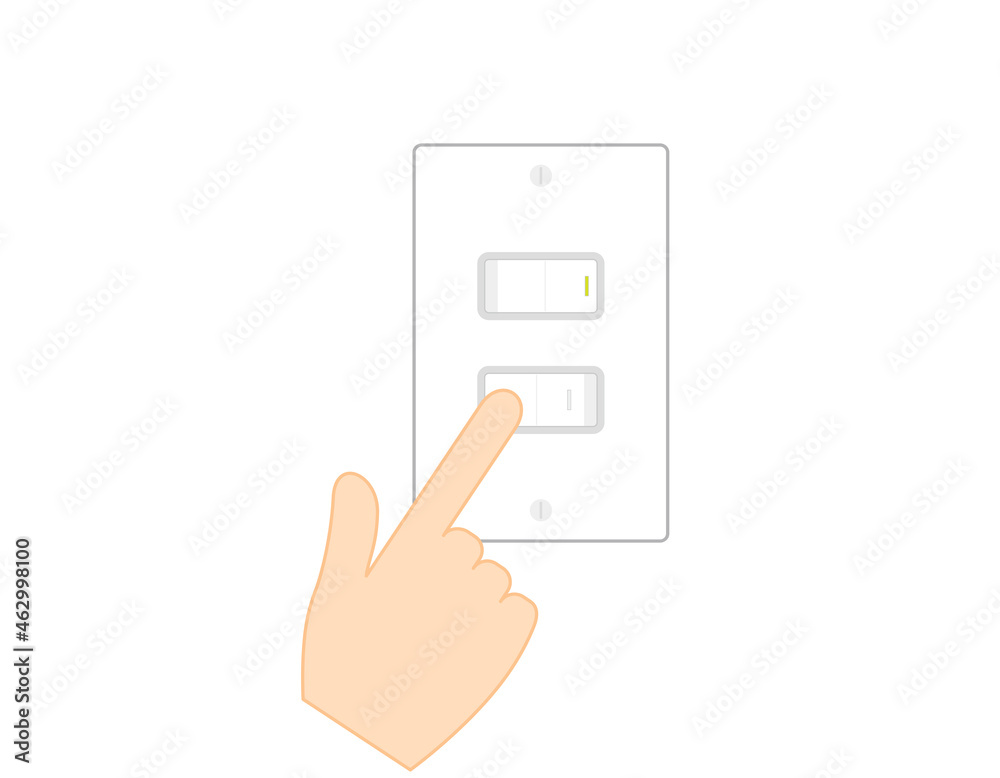 蛍光灯の電源スイッチ ベクターイラスト 蛍光灯の電源スイッチ ベクターイラスト