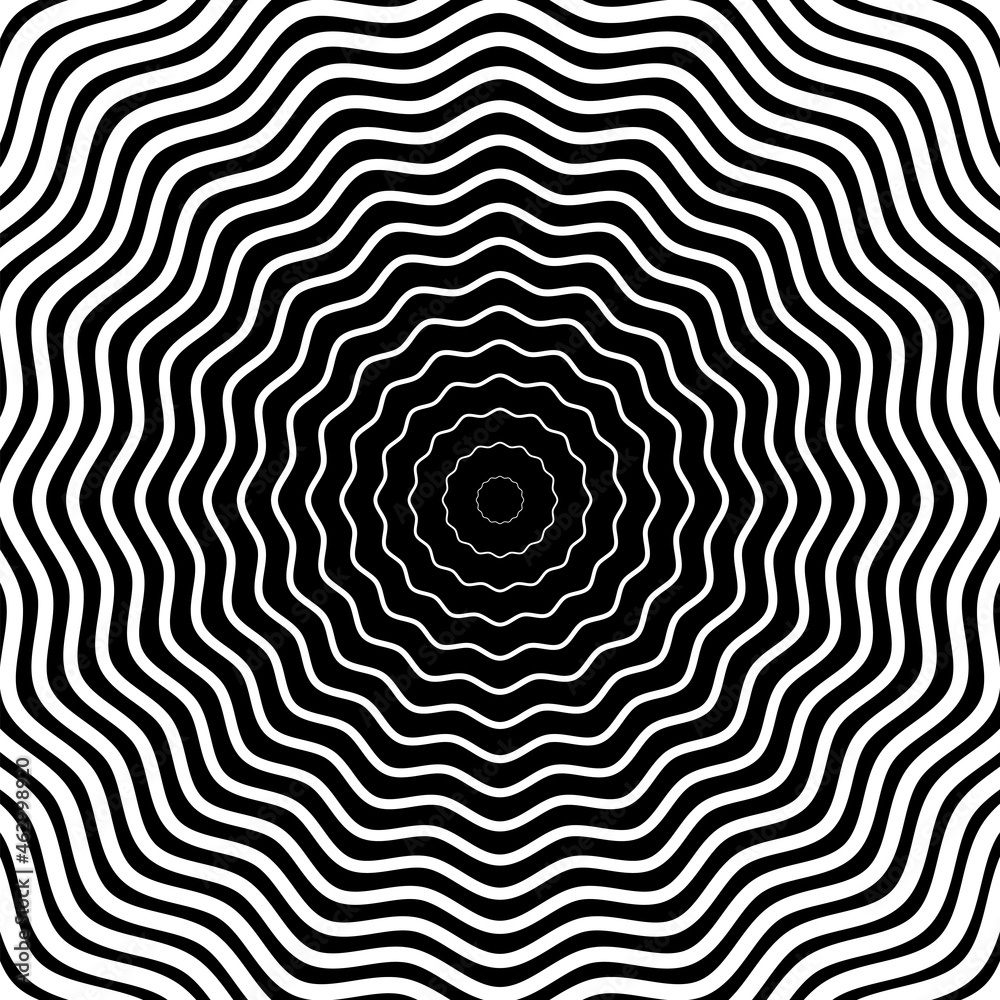 Hypnotic Fascinating Abstract Image. Vector Illustration. EPS10