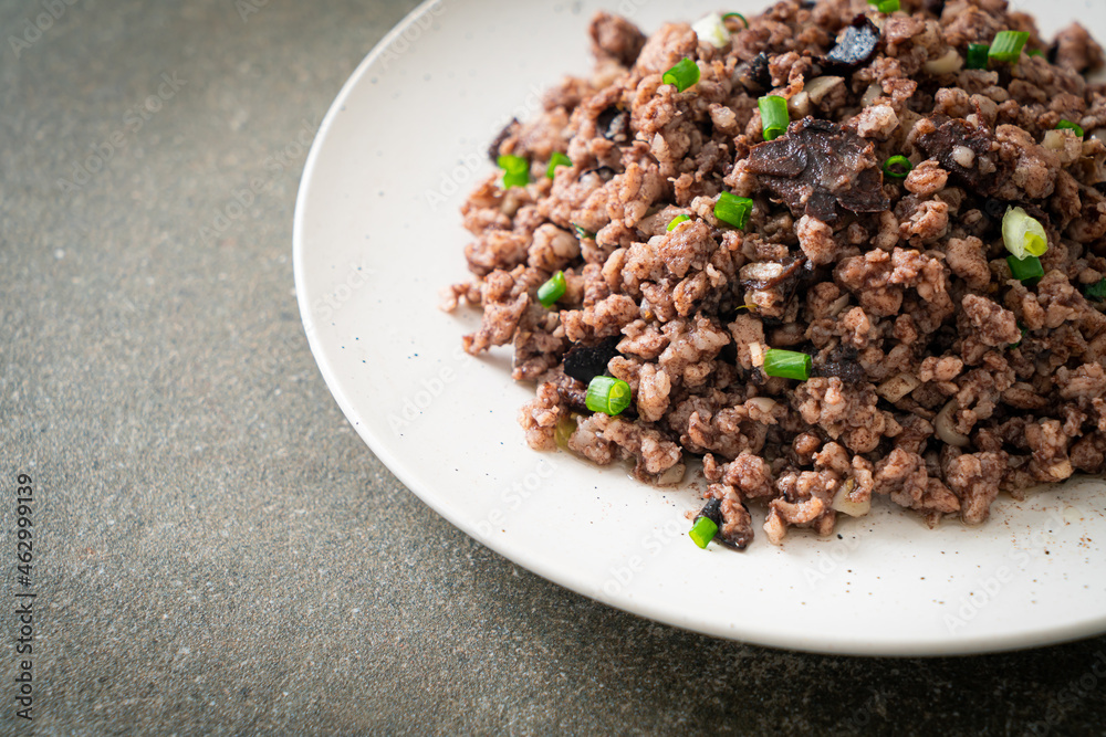 Stir-fried Chinese Olives with Minced Pork Stir-fried Chinese Olives with Minced Pork