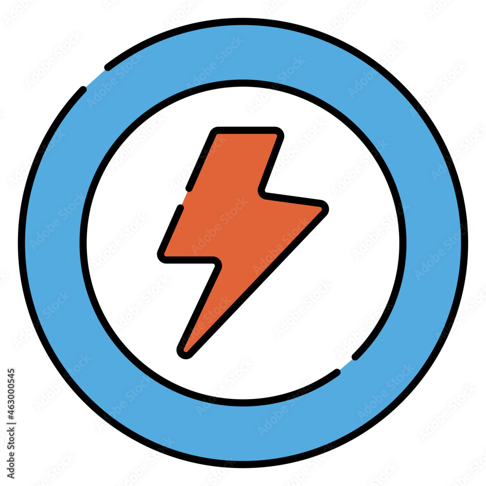 An icon design of electric bolt An icon design of electric bolt