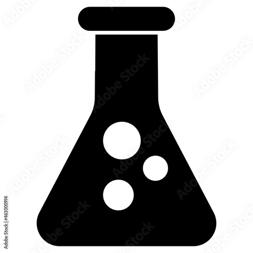 A creative design icon of chemical flask