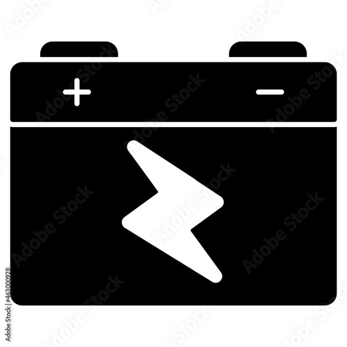 A unique design icon of car battery