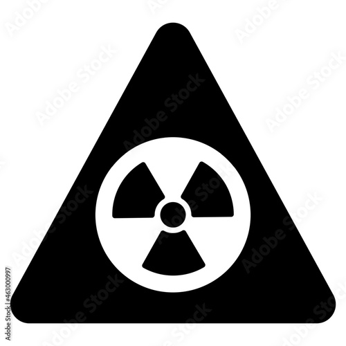 An editable design icon of radioactive caution