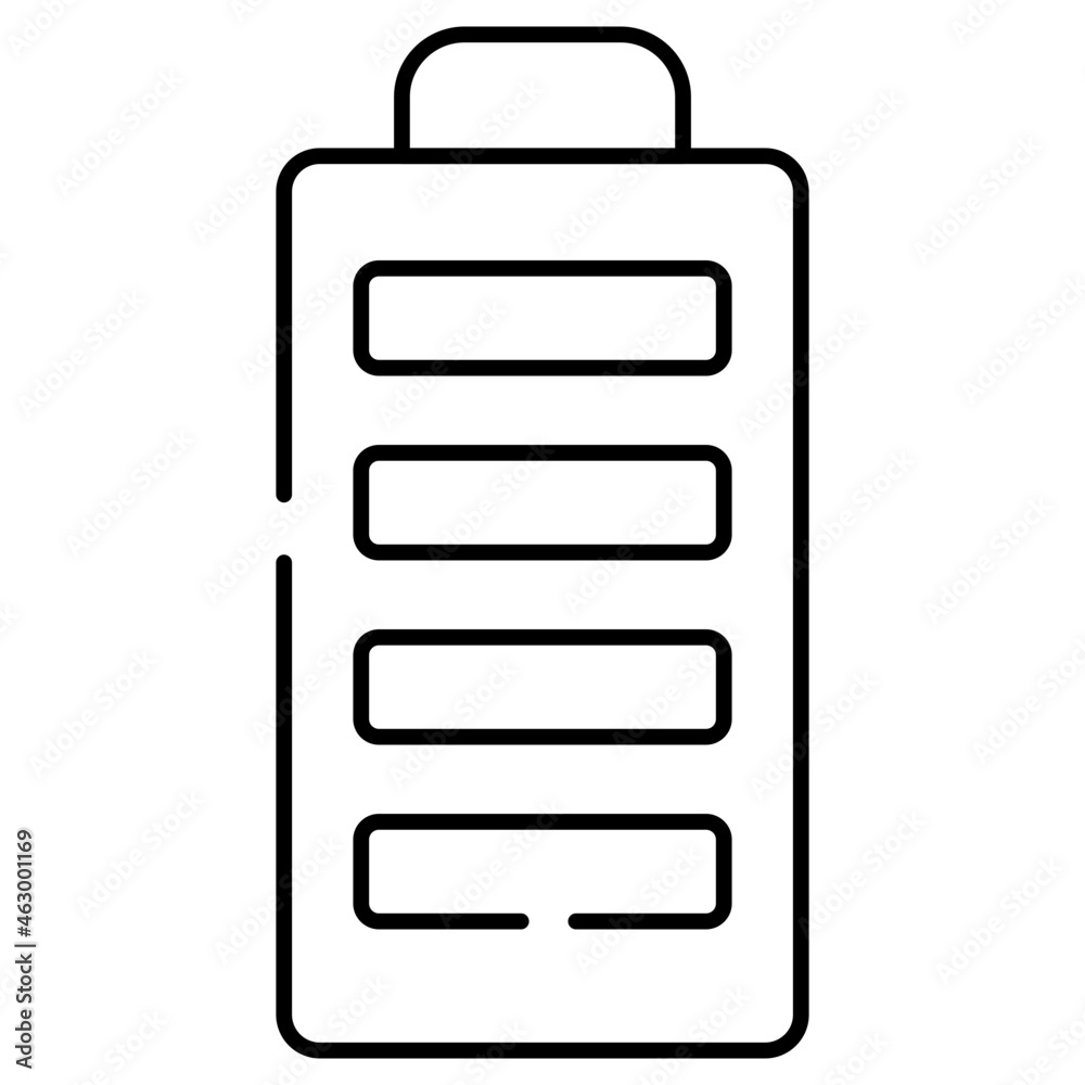 A unique design icon of mobile battery A unique design icon of mobile battery