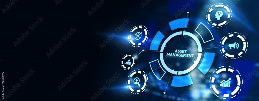 Asset management. Business, Technology, Internet and network concept. 3d illustration Asset management. Business, Technology, Internet and network concept. 3d illustration