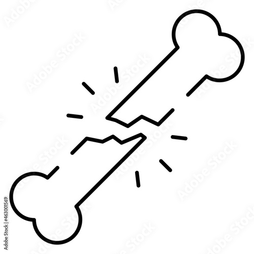A premium download icon of broken bone 