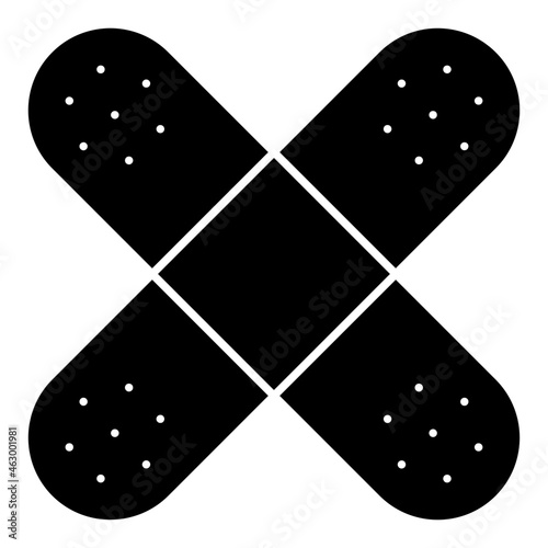 A creative design icon of first aid bandages