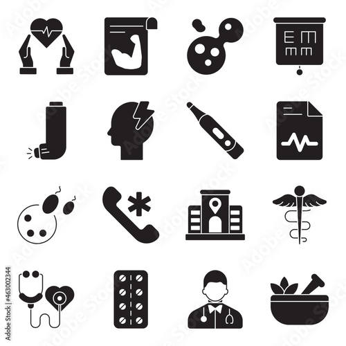 Pack of Medical Instrument Solid Icons