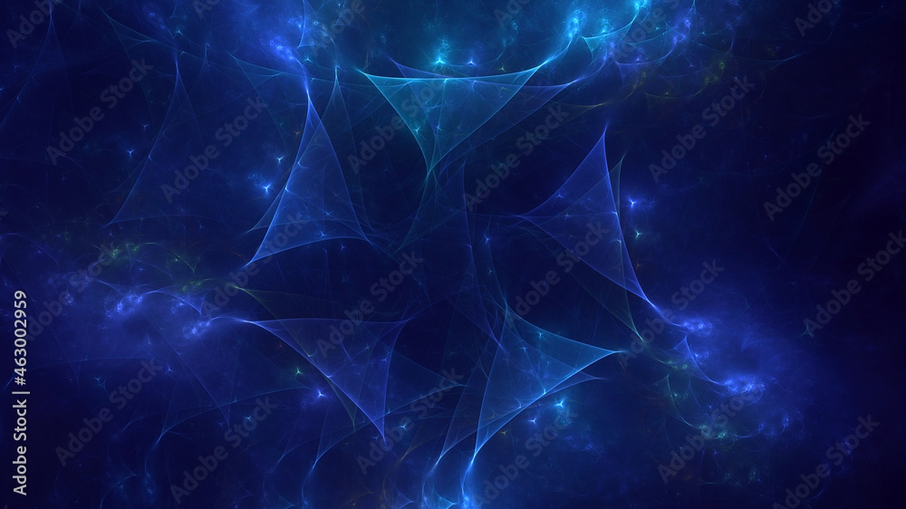 3D rendering abstract blue fractal light background 3D rendering abstract blue fractal light background