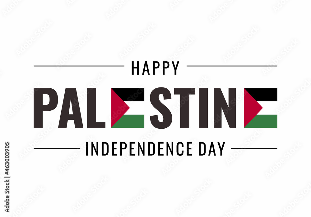 Palestine Independence Day design. Palestine Happy Independence Day background. Designing element for placard, poster, banner, t-shirt, print. Vector illustration Palestine Independence Day design. Palestine Happy Independence Day background. Designing element for placard, poster, banner, t-shirt, print. Vector illustration