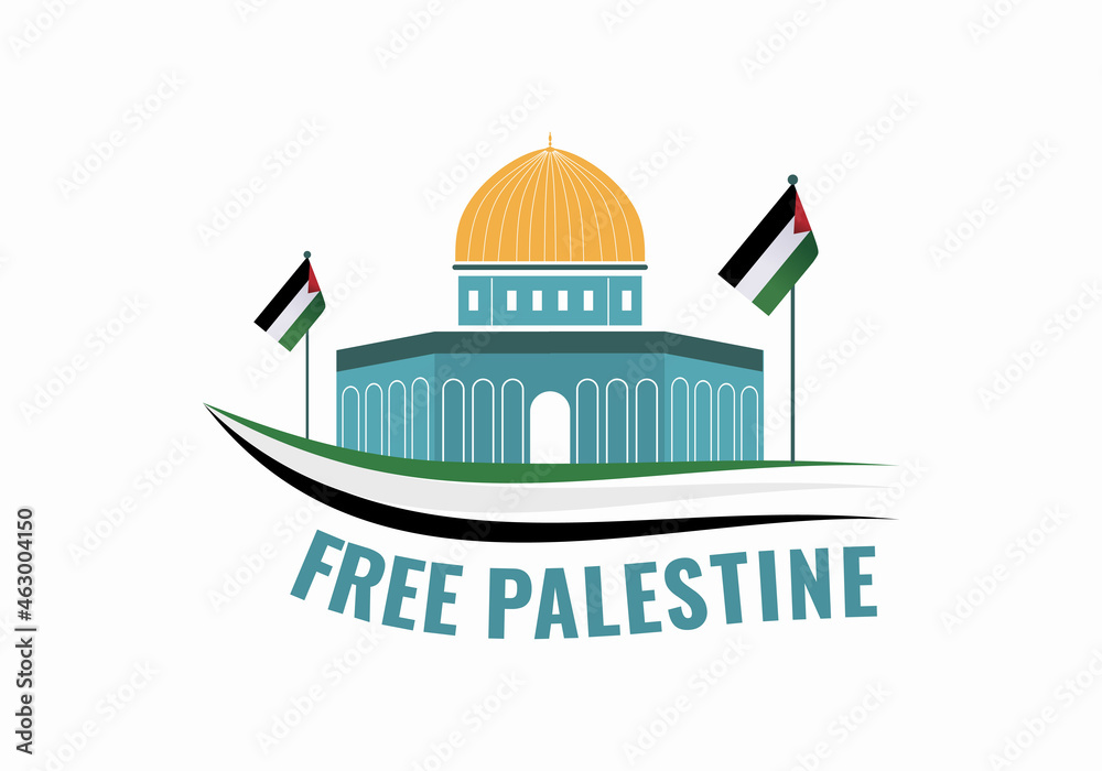 Palestine Independence Day. Save Gaza, Save Humanity vector background, poster, slogan, t-shirt design isolated on white background. National holiday. Vector illustration