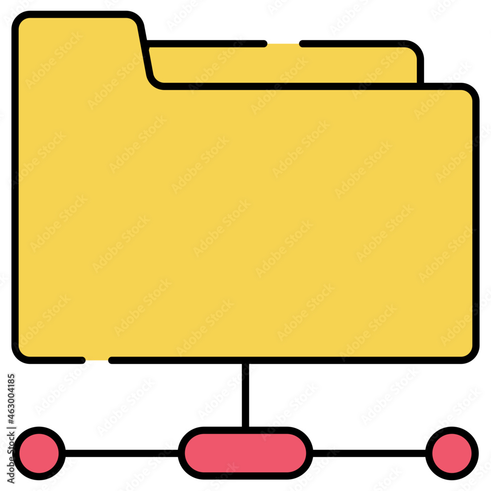 A perfect design icon of network folder