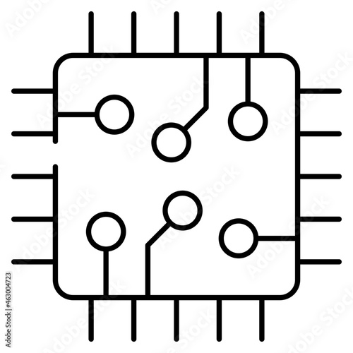 An editable design icon of microprocessor