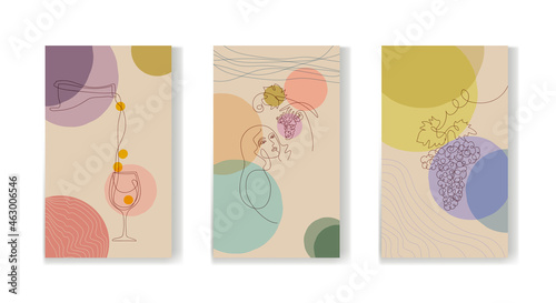 A set of grape posters
