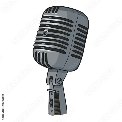 Vector Cartoon Variety Microphone. Music Performance Icon