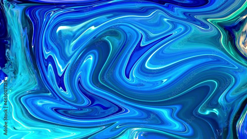 4K Ultra Hd 3840x2160. Swirls of marble. Liquid marble texture. Marble ink colorful. Fluid art. Very Nice Abstract Colorful Design, Blue Swirl Texture Background Marbling Video. 3D Abstract.