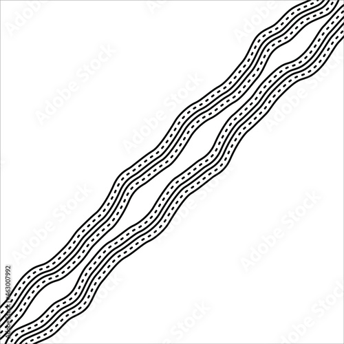 Lines Motifs Pattern. Ornamental Decoration for Interior, Exterior, Carpet, Textile, Garment, Cloth, Silk, Tile, Plastic, Paper, Wrapping, Wallpaper, Pillow, Sofa, Background, Ect. Vector Illustration