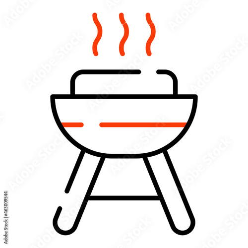 Trendy vector design of BBq stove