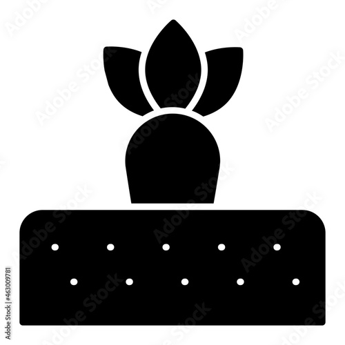 A creative design icon of carrot cultivation