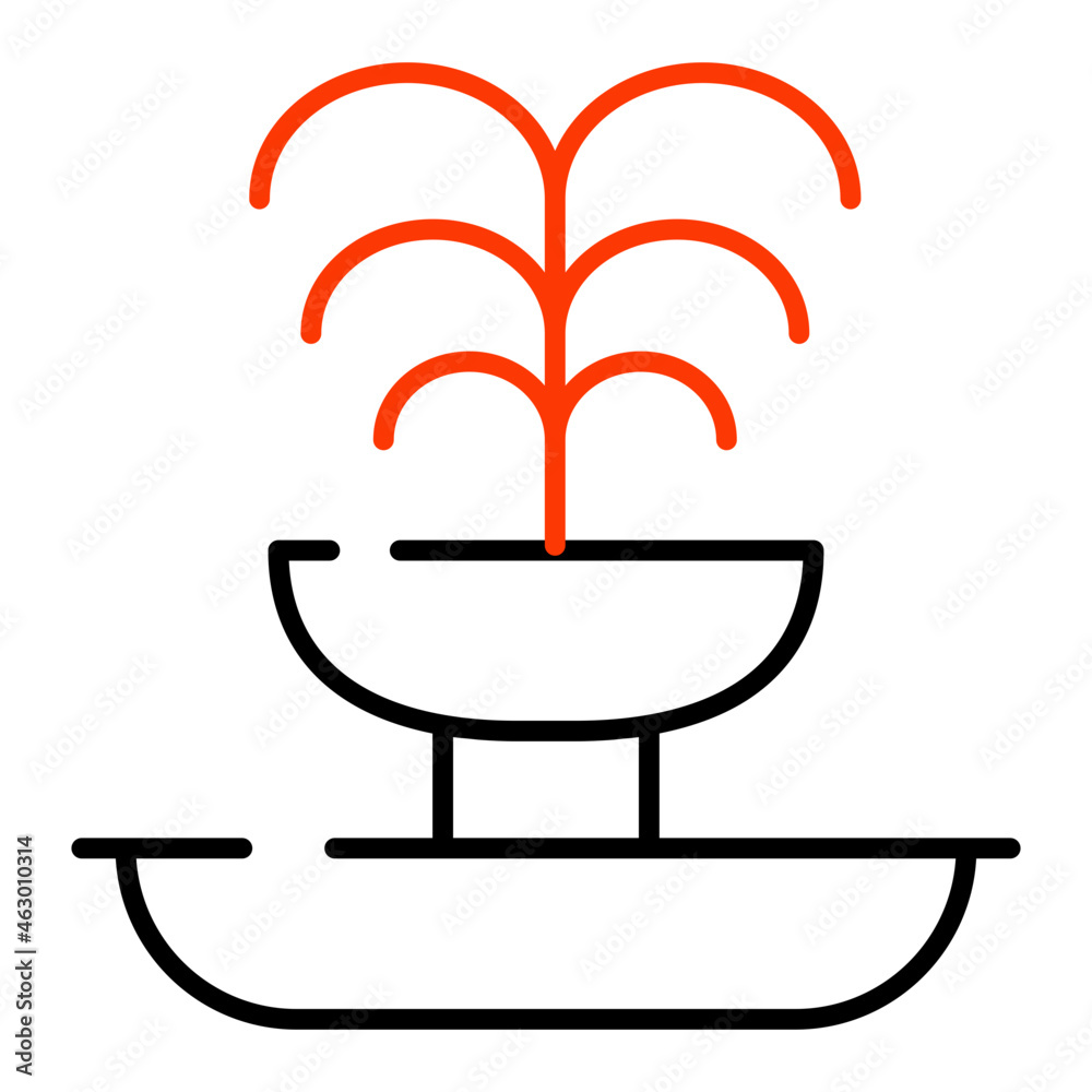 A trendy design icon of fountain A trendy design icon of fountain