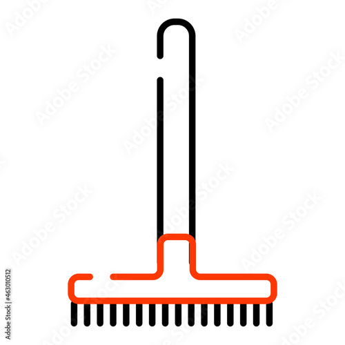 Trendy vector design of gardening rake 